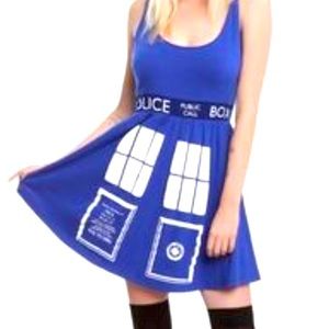 Her Universe Dr. Who Tardis tank dress sz. M *NWT*